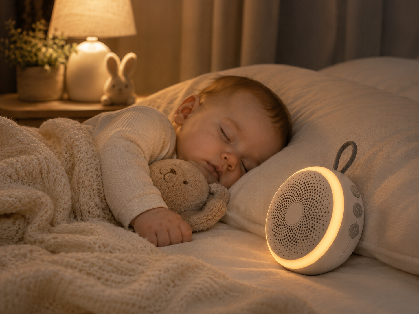 Difuzor Sunete Relaxante și Lumina de Veghe