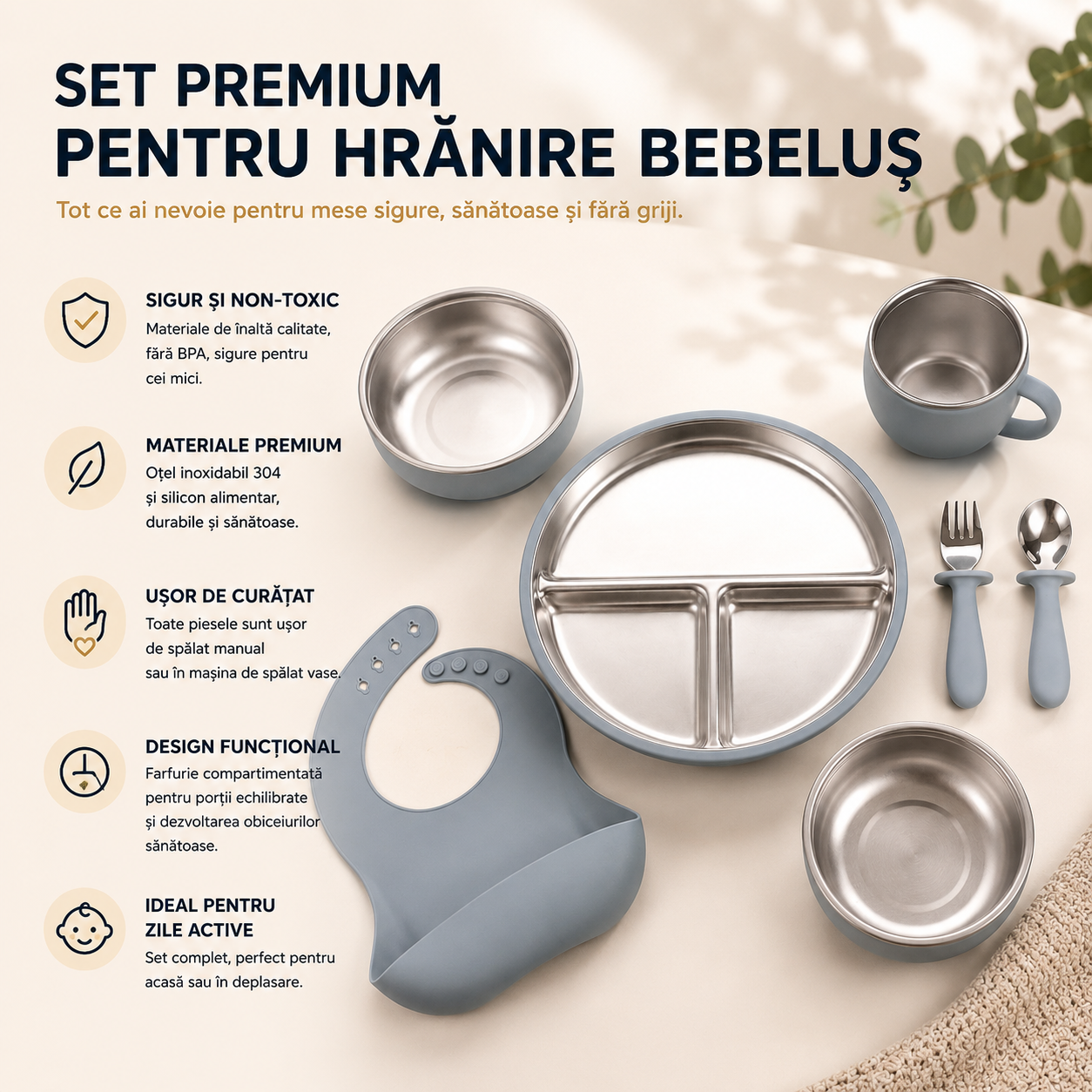 Set Premium pentru Hrănire Bebeluș